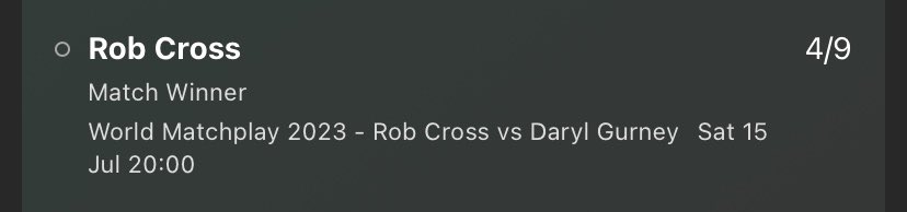 SportTipsAce's tweet photo. Darts 🎯 
~
Rob Cross Vs Daryl Gurney 🤝🏻
~
20:00 🎯
~
Rob Cross Win 🏆 
~
4/9 💰 https://t.co/A9srqYqtI1