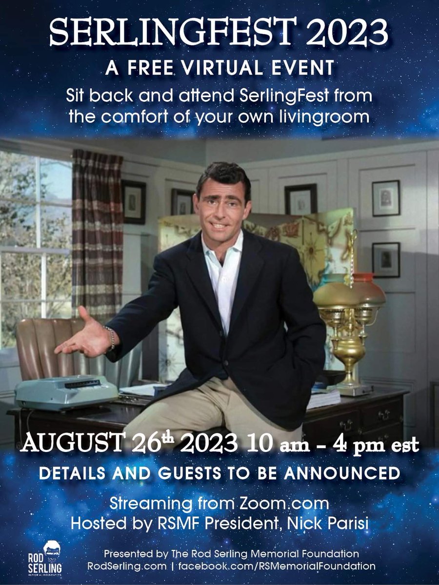 RodSerlingFndtn's tweet photo. Mark your calendar! https://t.co/0M40SppgMN