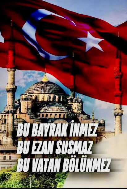 AkinciSema's tweet photo. Bu Bayrak inmez
Bu Ezan susmaz 
Bu Vatan bölünmez 
Bölmeye kimsenin gücü yetmez
Vatanım uğruna canını feda eden tüm şehidlerimizin ruhu şad olsun 
Devletim  ilelebet payidar kalacak🇹🇷
#15TEMMUZDESTANI https://t.co/F4UYdOUwJn