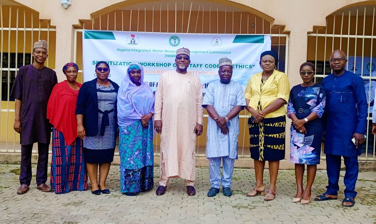 ubmagashi's tweet photo. At the  Sensitization Workshop on Staff Code of Ethics organised by NIWRMC Anti Corruption &amp; Transparency Unit in collaboration with ICPC held on 13th July 2023 in Abuja. @FMWR_Nigeria @CleanNigeria25 @Temple_Oraeki @ywp_Nigeria @JEnvironmentNG https://t.co/cF982I32rj