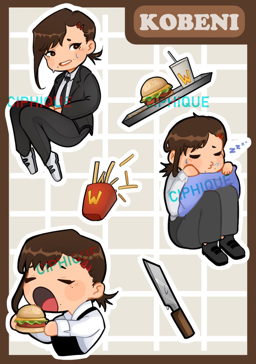Kobeni sticker sheet! Available on the 18th :P