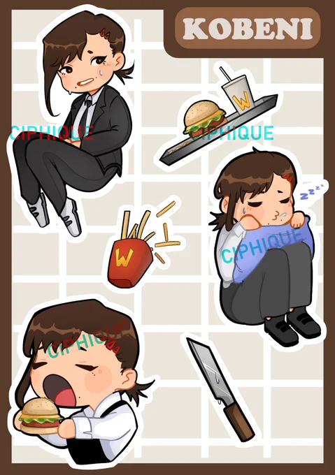 Kobeni sticker sheet! Available on the 18th :P