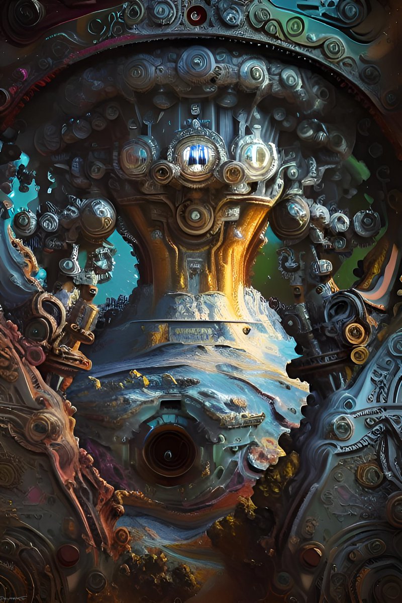 Delerat7's tweet image. Pulp Atomica / Machine Works - #aiart #aiartcommunit #fantasyart #surrealart