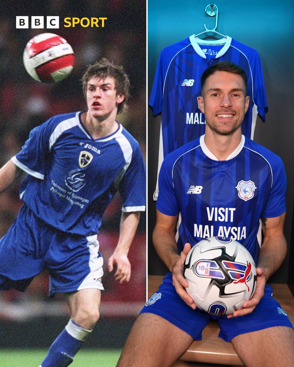 BBCSportWales's tweet photo. Back to where it all began! @aaronramsey

#BBCFootball https://t.co/HbdxXJZiWo