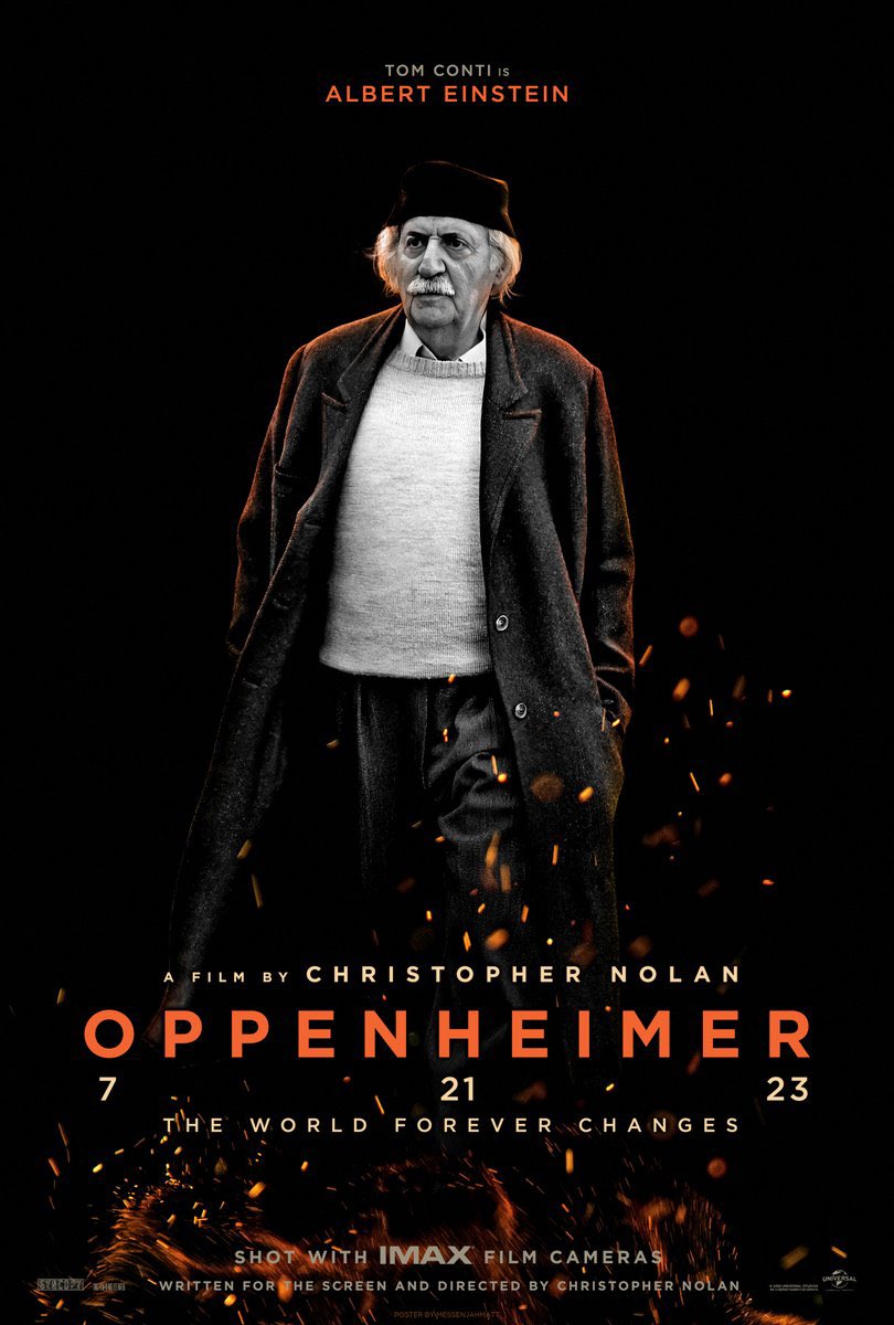 helenohanlon's tweet photo. Already looking forward to @OppenheimerFilm but seeing this turns it up to eleven #einstein #thomasconti #tomrules https://t.co/O1JF1ECd8y
