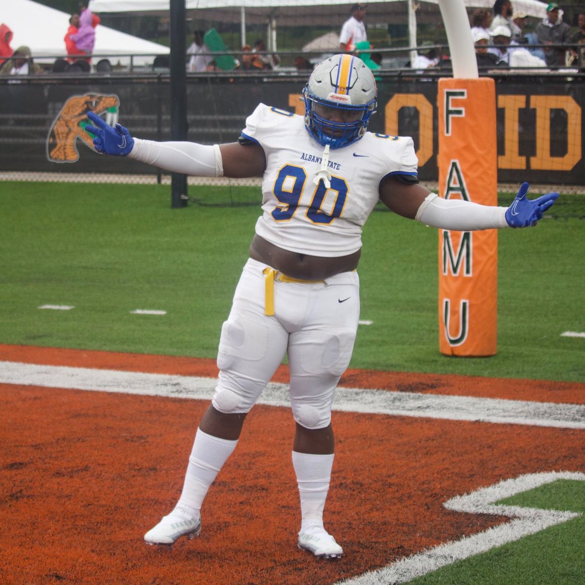 HBCUSports1's tweet photo. Countdown to the start HBCU football, "Defensive  Lineman spotlight"
* Albany State University 
* Jalen Pugh
* Jonesboro High School (GA) https://t.co/Uml326SqKq