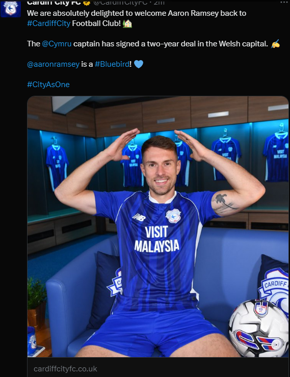 microbtw's tweet image. I know none of you care, however this is a massive moment for @c8nnor and i's local team, we've just signed the Welsh national team captain and ex Arsenal player. This is massive for us