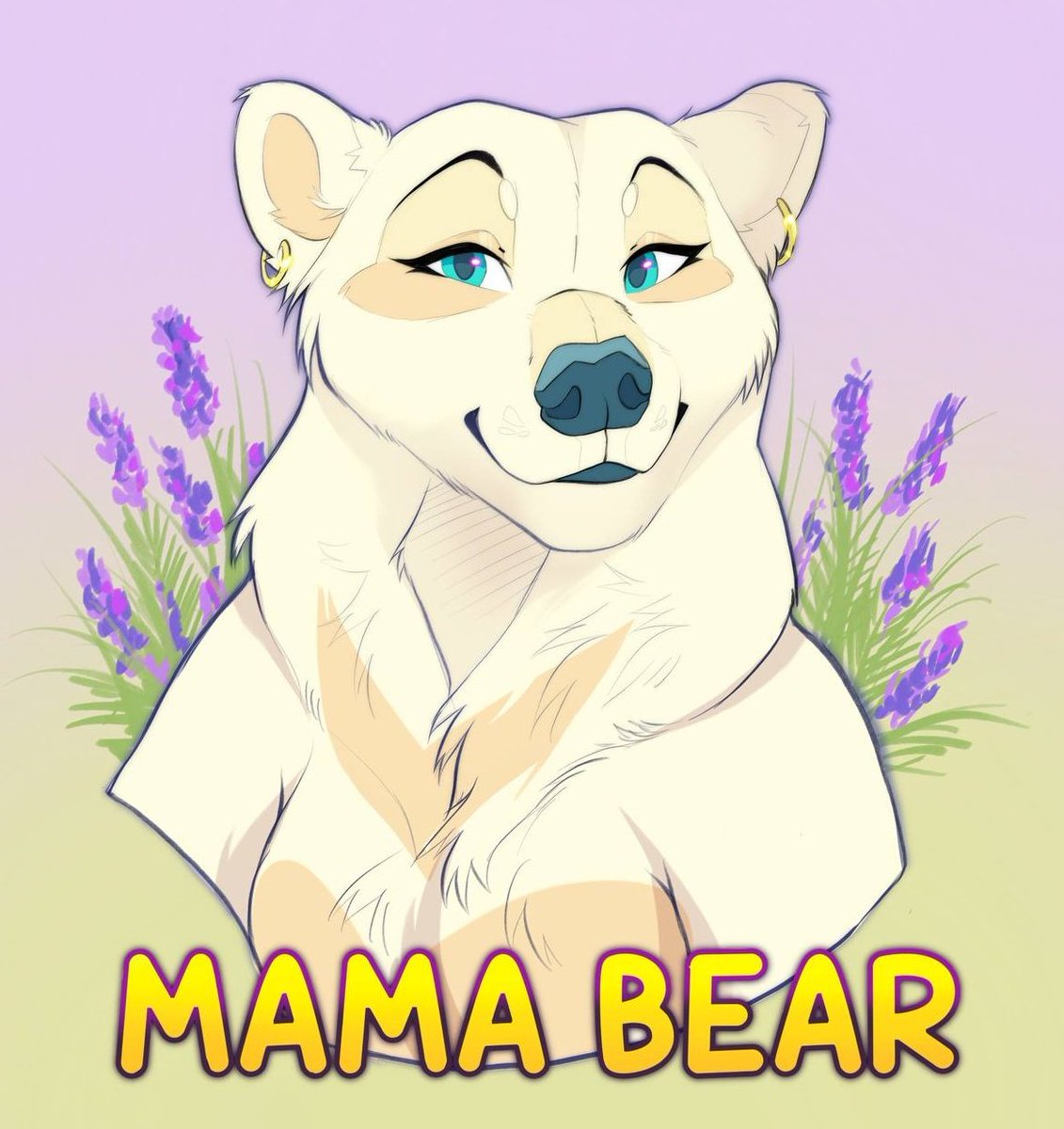 VintageWilds's tweet photo. My mom wanted a fursona 💜  She wanted to be a bear, like my true sona, except a polar bear. So I gave her some similar markings 🐻‍❄️ https://t.co/MsGSDIIyRm