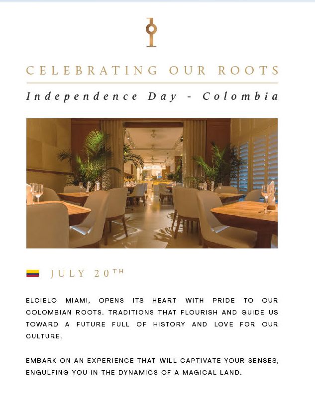 Book Here: bit.ly/CelebrateWithU…  This Colombian Independence Day, we invite you to commemorate our roots in an event steeped in culture, color and culinary marvels against the backdrop of a breath-taking #Miami #MiamiFL