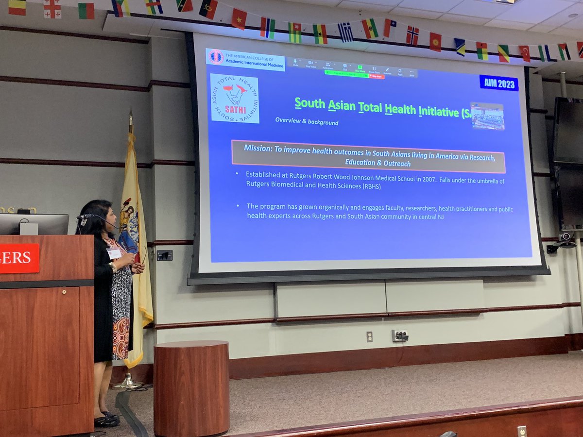 #SATHI has an Impressive legacy of advocating for South Asian health through community outreach, and it all started right here @RWJMS and @RutgersBHS! #ACAIM2023 @SurgEdMD
