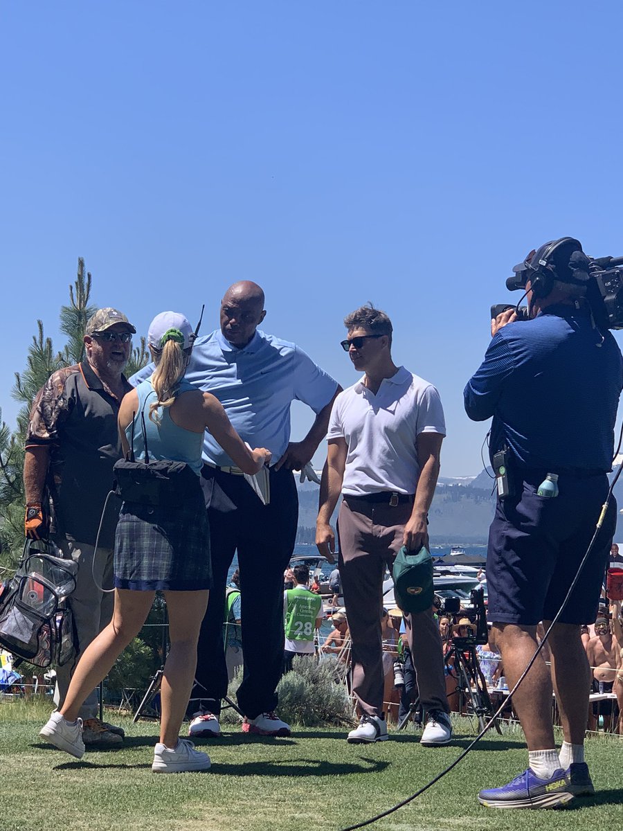 Great to see @KiraDixon with @nbc. I’m having a blast and playing good with Sir Charles and Colin Jost at the @ACChampionship #accgolf https://t.co/li0iimOmzO