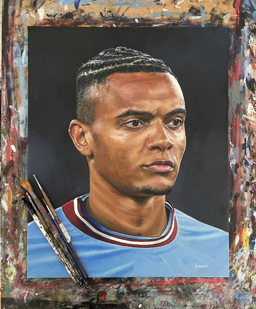 My painting of Manuel Akanji 🇨🇭 for the @Topps_UK UEFA #LivingSet 👩‍🎨 🔗 uk.topps.com/weekly-release… #ucl #mancity #mcfc #thehobby