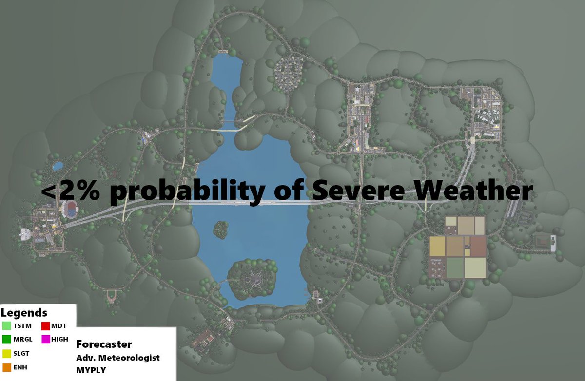 Today the weather is currently sunny with clear skies. It is expected to stay sunny for the rest of the day. There is a <2% probability of severe weather.
