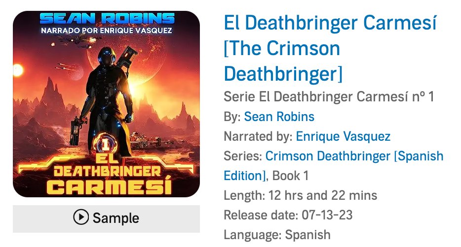 EVasquez_Texans's tweet photo. Entre partidos este verano y esperando nueva temporada de NFL  le entré a un nuevo proyecto como el narrador de la serie de libros en audio.
El Deathbringer Carmesí. Haga Retweet para su código para escuchar GRATIS el 1er libro de 3 en la serie. https://t.co/ZE02THAPXA