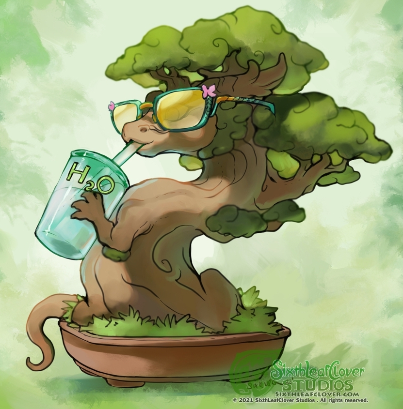 sixthleafclover's tweet photo. Keep them hydrated 🥤🐉🪴 https://t.co/mtLhDymzhC