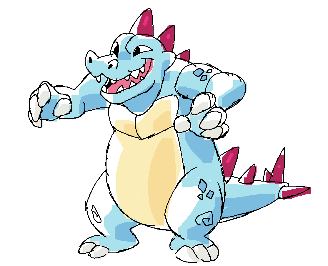 「i drew feraligatr from memory!!! rawr XD」|kris 🦦 🔜 LVFCのイラスト