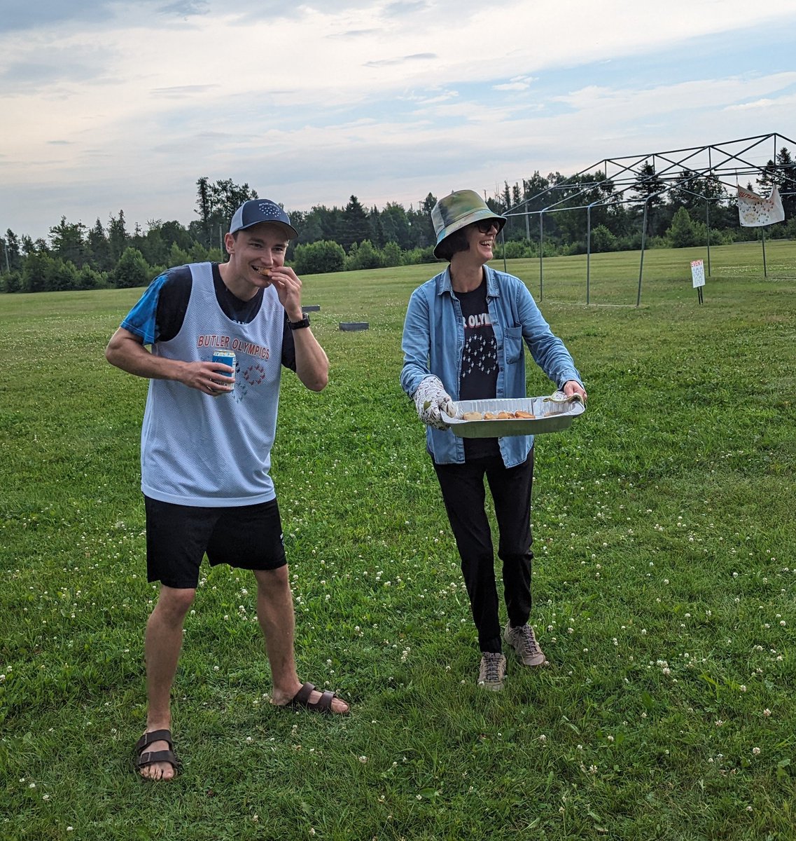 ButlerOlympics's tweet photo. An elderly lady dropped by the cabins to drop off some home cooking. #thankslady https://t.co/8yDKOMy15K