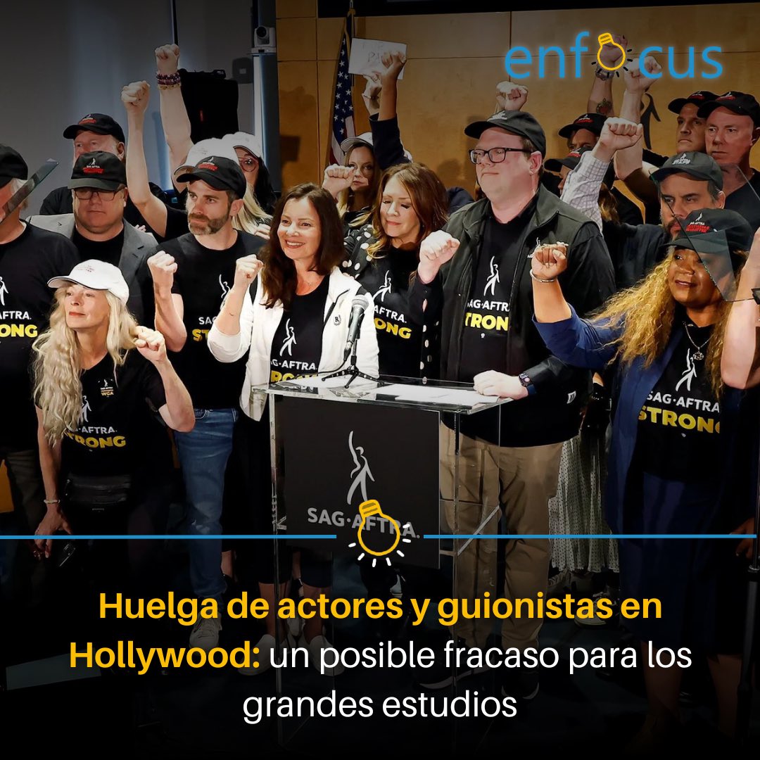 Enfocusperu's tweet photo. #Internacional 🌍 | La ciudad de los sueños atraviesa un momento crítico y miembros del Sindicato de Actores de EE.UU. 🎬 iniciaron una huelga indefinida.

💡Lee la nota aquí💡
https://t.co/X7QiG1juPu

✍🏻 @StephanoJz 

#Cine #Conflicto #SAG #Movies #Streaming #Cinema #Barbie https://t.co/lxUJ2GbPm2