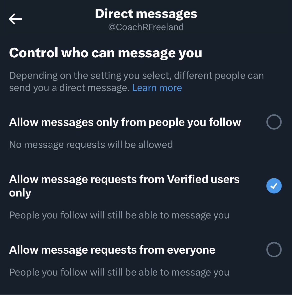 PSA for Recruits: Important Update! 📣 Overnight, Twitter made a change without your knowledge: they switched everyone's DM settings to 'allow message requests from Verified users only.' 🚫 Impact on Messaging 🚫 As a result of this change, you may have noticed a lack of…