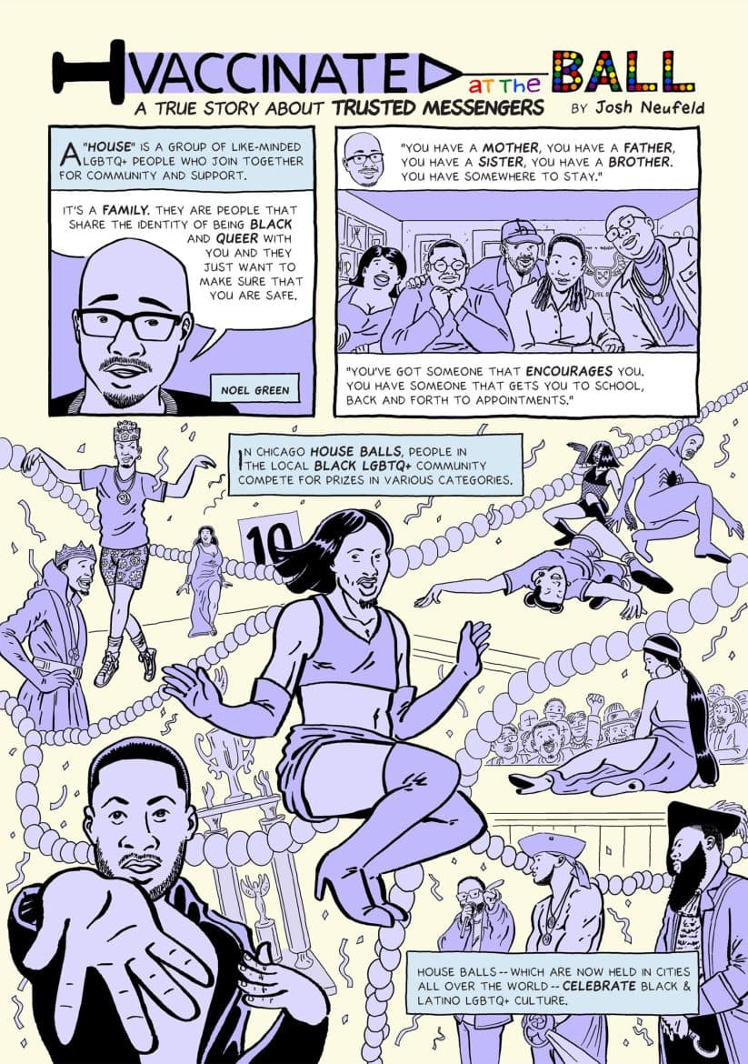 GraphicMedicine's tweet photo. We are thrilled to announce this year's Graphic Medicine Book Award winner for outstanding short form work is

Vaccinated at the Ball: A True Story of Trusted Messengers by Josh Neufeld, published first in @JournoResource

https://t.co/d6GaVPKkxu

#GraphMed2023
#GraphicMedicine https://t.co/4rr3d9yX76