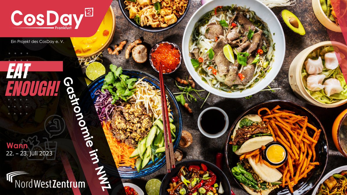 Esst 🍡 und trinkt🥤!  Auch Sonntags gibt es was! 😍
🫗🍱macht uns keine Sorgen und versorgt euch gut.

Hier haben wir eine Liste mit Geschäften und Gastronomie die auch am Sonntag geöffnet sind: cosday.org/cosday2023/pro…

#cosday #cosday2023 #convention #stayhealthy