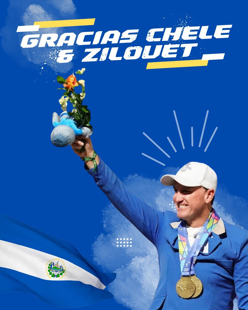 fesades_sv's tweet photo. ¡Gracias, @juanmanuelBB &amp; Zilouet! 💐🍾

Por esas dos medallas de oro que dieron alegría a El Salvador y el deporte ecuestre.

¡Nos vemos en @santiago2023!

#WeDontPlay #WeFly #EcuestreSV

🇸🇻🥇🥇 https://t.co/A79EiLn4XK