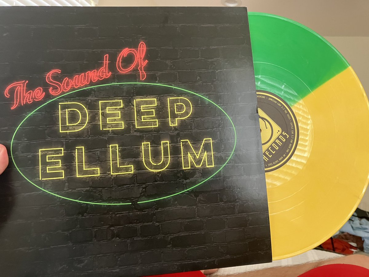 JonnyAuping's tweet photo. @deepellum100 v lucky to have a version of the original 1987 compilation given to me by jeff liles (the architect of the golden era of deep ellum) and now a copy of the modern version from the good ppl at @deepellum100 https://t.co/tE4M3asb9S