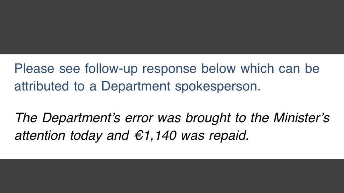 The Minister responsible for RTE, who are engulfed in a fake invoices &amp; expenses scandal, has herself now been caught in a fake expenses scandal by <a href="/wereontheditch/">The Ditch</a>. Today she repaid €1,140 wrongly claimed for one months travel. No repercussions of course.
ontheditch.com/mileage-cather…