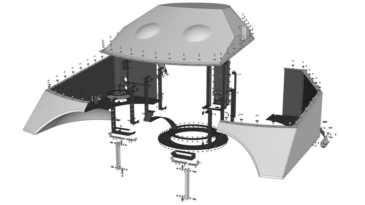 TFDahl's tweet photo. Wind covers for the Radioisotope Thermoelectric Generators (RTGs) for my W-I-P Viking '75 Mars lander #3D @SketchUp model.
@MarsVikingTeam @airandspace @NASA_Langley @museumofflight @casciencecenter @VaAirandSpace @matthewshindell @FutureJurvetson https://t.co/ZEHDBCgro2