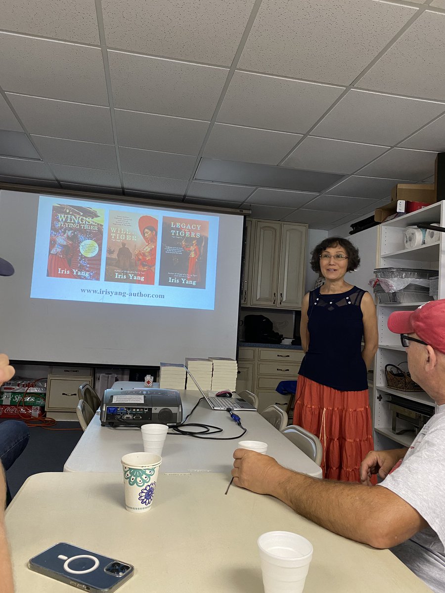 My presentation about the inspirations behind my Flying Tiger trilogy at Experimental Aviation Association Chapter 1114 (NC). My Flying Tiger trilogy: Wing of a Flying Tiger, Will of a Tiger, Legacy of the Tigers IrisYang-author.com @OpenBooksTitles