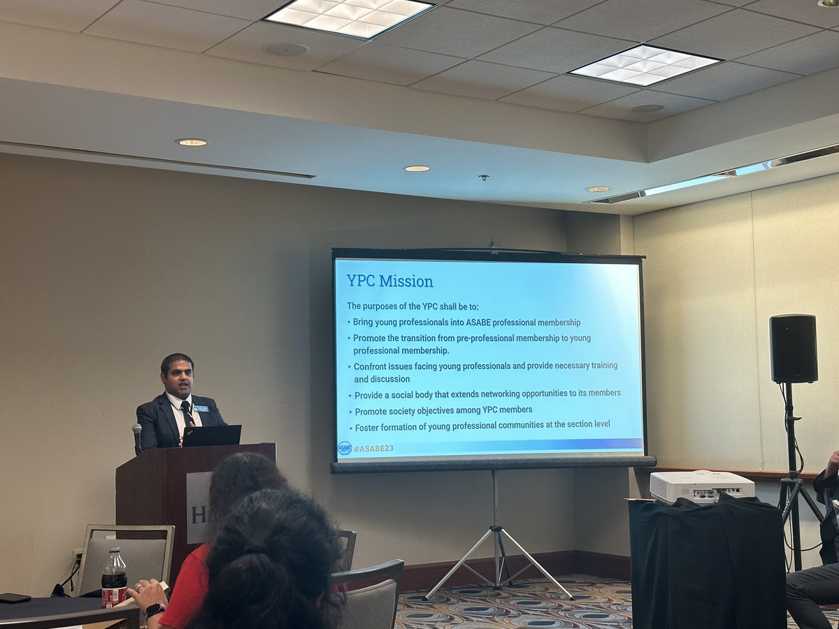 ASABEYPC's tweet photo. The YPC Business Meeting was a great opportunity for YPs to hear from the Executive Committee and share ways to better serve the community! Let’s continue the conversation to engage and move YPC forward throughout the year! #asabeaim23 #asabeypc https://t.co/nDa5XWsimM