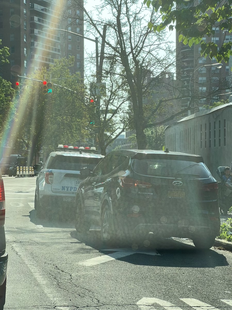 PinayBytes's tweet photo. @NYPD112Pct Every single day - as if traffic at Yellowstone isn’t bad enough and you don’t take up so many parking spots in the neighborhood. So you moved from the sidewalk to the turn lane where the buses go. https://t.co/bF1usyxrVb