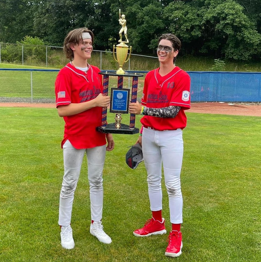 Couple of our guys got to experience a Jr American Legion State Championship today. Brady Rockhold &amp; Alex Collins played for Athens Post 21 this summer. Team finished 23-7-2 won the State Championship. Rockhold pitched that game &amp; was dealing. Way to represent the Eagles, fellas!