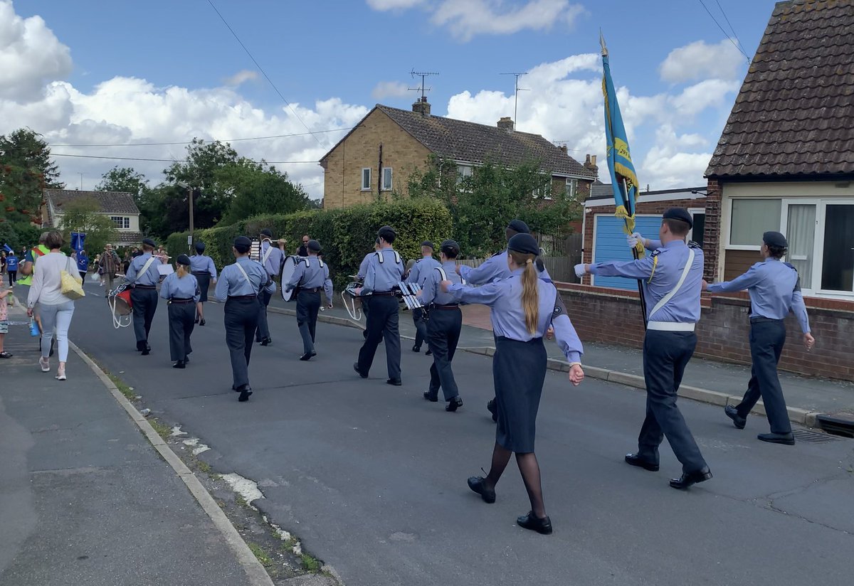 295 had a very busy day today parading in the Coggeshall Carnival! Our band was on top form, and our banner party looked amazing! We had a great turnout and it was great to see so many people enjoying our music! We also had a stall to promote the squadron and raise some money.