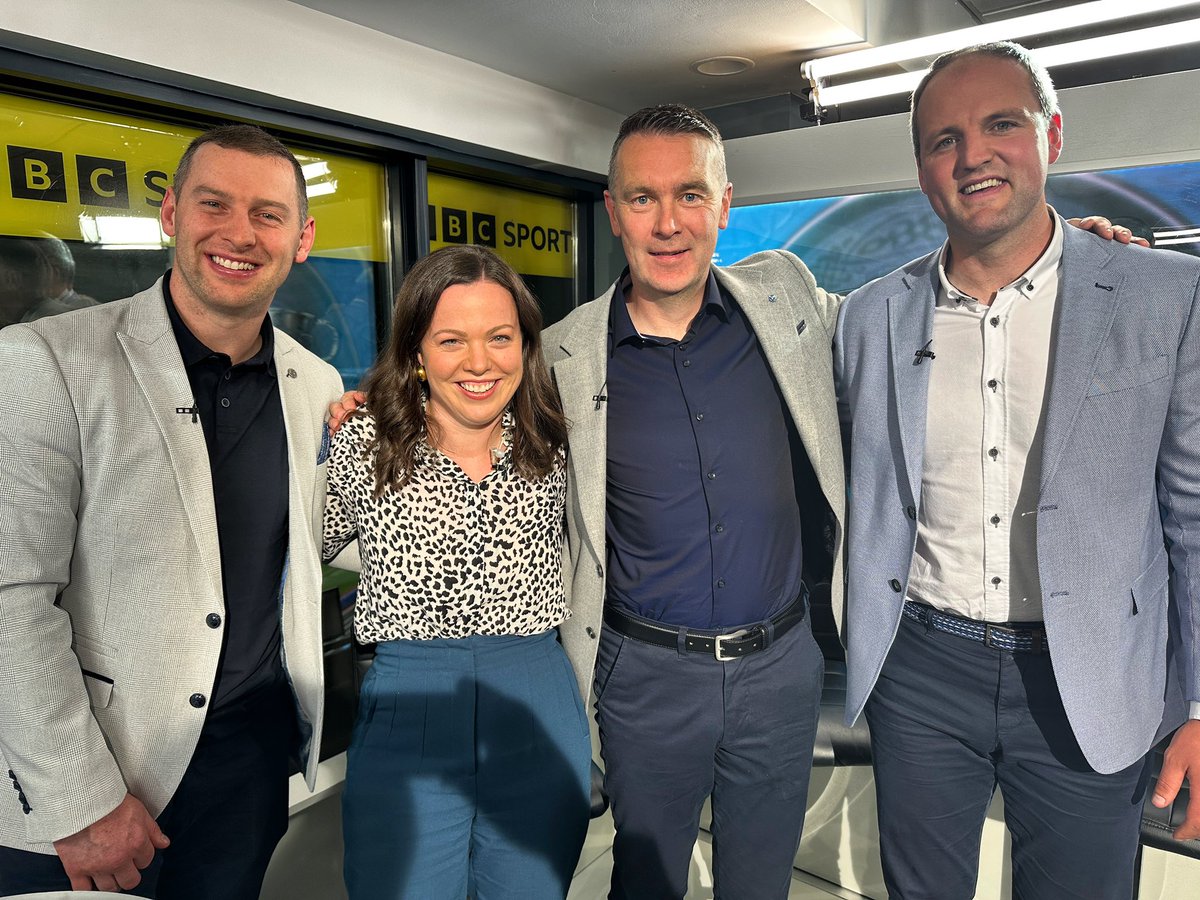 Biggest smile from the Dub @PhillyMcMahon after the first semi-final! Best in the business these guys @murphm95 Oisin McConville. We go again tomorrow for Derry v Kerry. Such a joy to be involved in the #BBCGAA team, super effort from all.