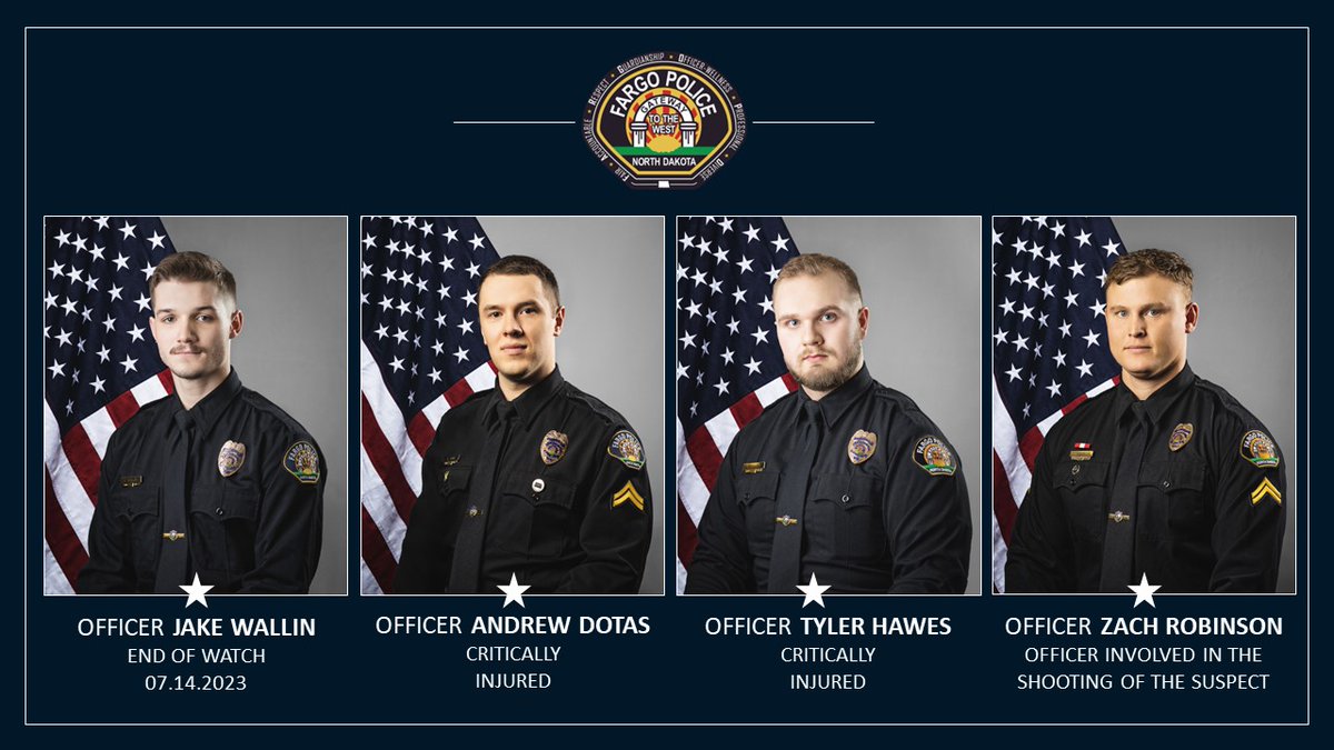 The #Fargo Police Department Releases Names of Those Involved in July 14 Critical Incident.

As standard protocol, the North Dakota Bureau of Criminal Investigation and the Federal Bureau of Investigation are conducting the investigations.

Read more at bit.ly/44pb4eV.