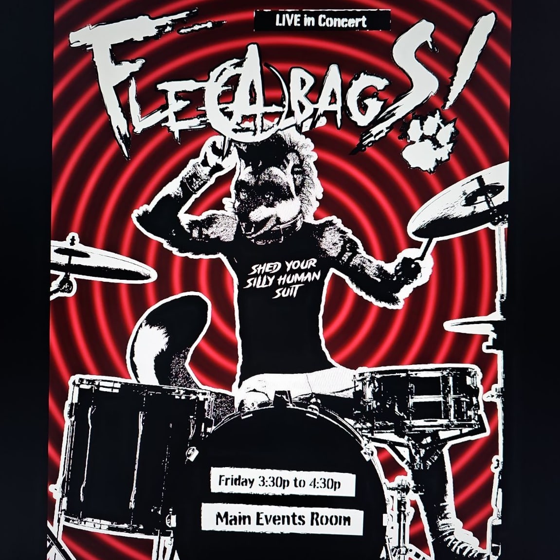 We're excited to announce that Fleabags! Will be playing <a href="/DenFurCO/">DenFur 2026</a> on Friday, August 18th on the main stage. #ShedYourSillyHumanSuit #Denfur2023 #Furry #furrymusic #punk #punkrock #Denver #livemusic #denverlivemusic #entertainment #Fleabags #Foxmosh