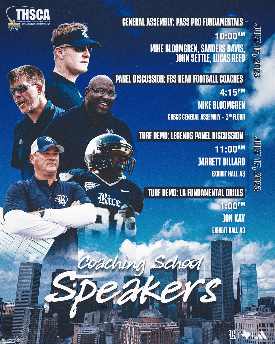 Catch us at the THSCA #CoachingSchool Convention 🏈 #GoOwls👐 x #RFND