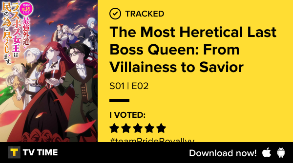 JcgmMis's tweet photo. I've just watched episode S01 | E02 of The Most Heretical Last Boss Queen: From Villainess to Savior! #mosthereticallastbossqueenfromvillainesstosavior  https://t.co/b93kJorjaL #tvtime https://t.co/nmXwBK5qQf