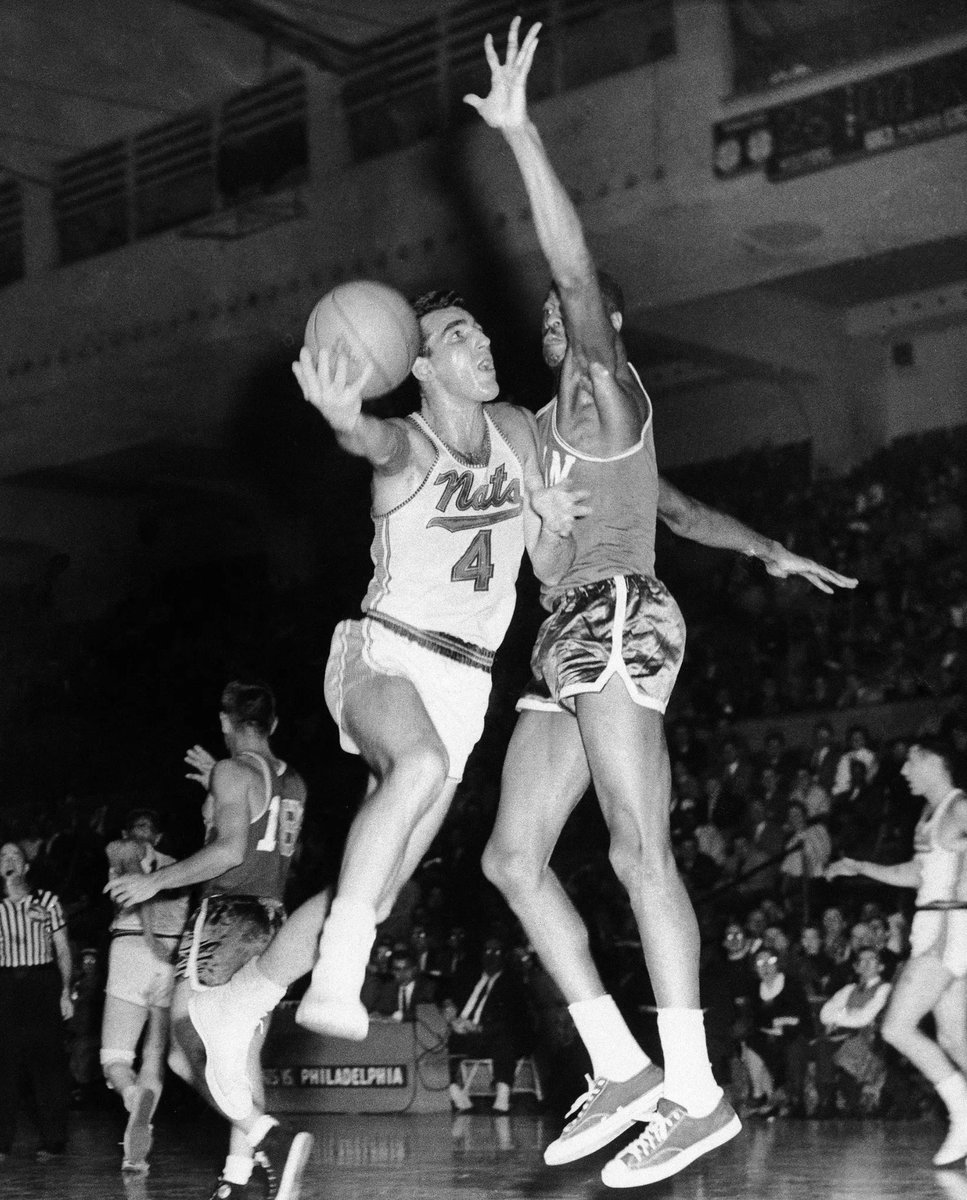 July 15, 1963 - Dolph Schayes (pictured with Bill Russell in 1958), who has scored more career points than any other professional basketball player, today was named coach of Philadelphia’s still unnamed entry in the NBA. Last year, the club was the Syracuse Nationals. Schayes,… https://t.co/TBP2QKuZtA https://t.co/cXcEt114ov