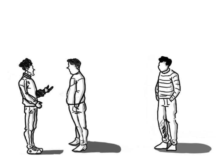 قال النبي ﷺ 

"إذا كنتم ثلاثة فلا يتناجى اثنان دون صاحبهما فإنَّ ذلك يُحزِنُه"