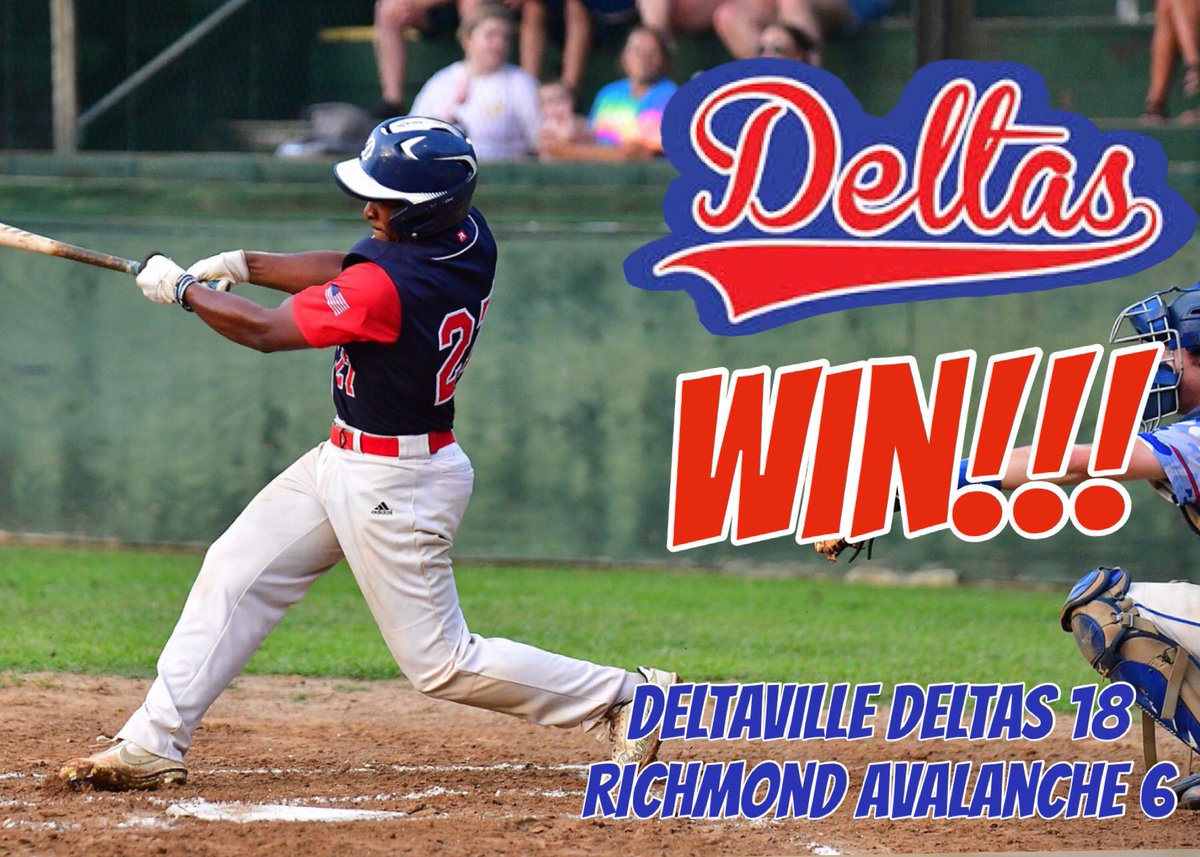 DeltasBaseball's tweet photo. DELTAS WIN! Benny Walker leads the offense with 3 hits, including a 3-run home run, and the Deltas win 18-6! Darryl Husband (pictures) went 2 for 3 with a walk and scored 3 runs. Jay Moore was the winning pitcher, with Dawson Adams and Ryan Cowell in relief. https://t.co/0nDjK3a3zn