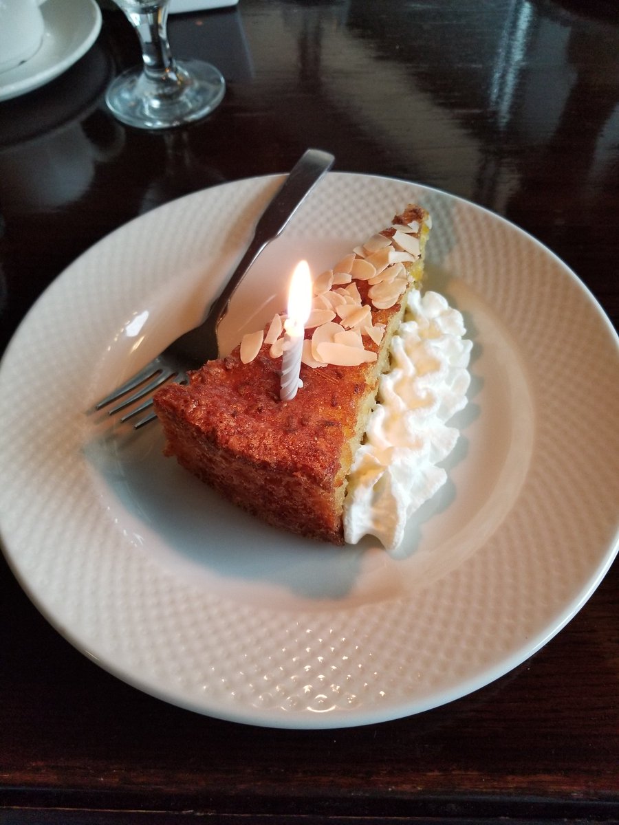 AndersonBooz's tweet photo. With @CJDwriter  and a slice of @UpperCrustYEG gf orange lavender cake to celebrate my 50th bday (I don't think I've celebrated that one before...)

#yegartist #NotAngryAB https://t.co/AGlEkzNkQb