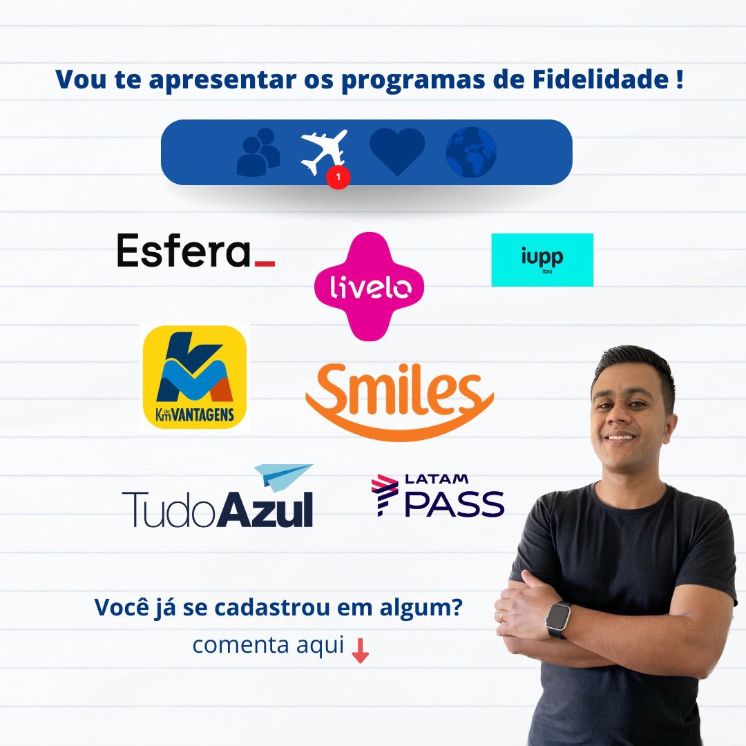 maxchave's tweet image. Principais programas de fidelidade que você precisa se cadastrar.

#milhas #pontos