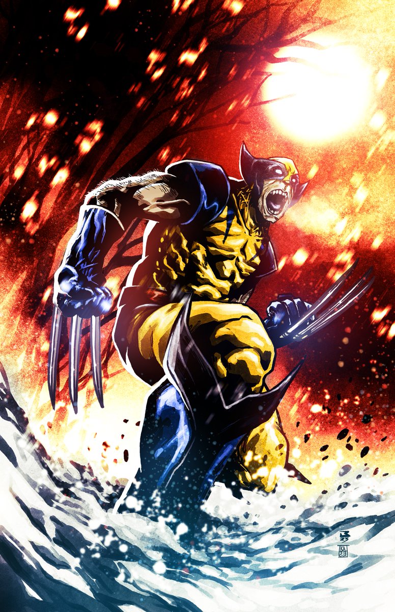 Adamantium Rage! Wolverine pinup. Line art by @brian_balondo colors by me. #Wolverine #xmen #xmen97 #mcu