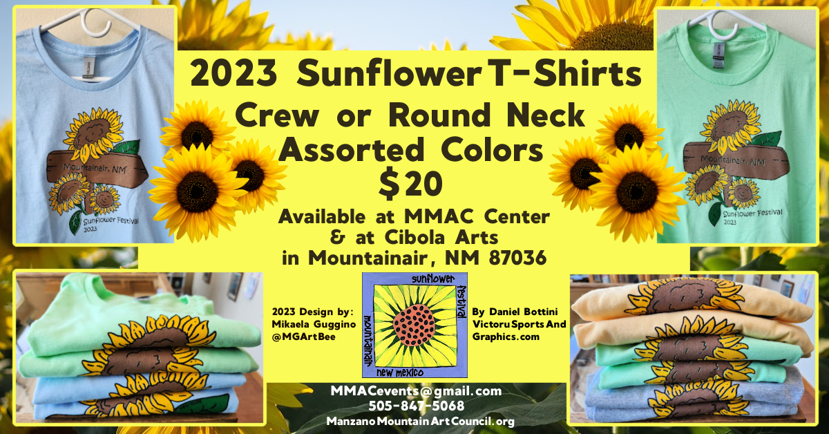 mmac_arts's tweet image. Get yours today at MMAC or Cibola Arts in #Mountainair 

#SunflowerFestival
#MMAC