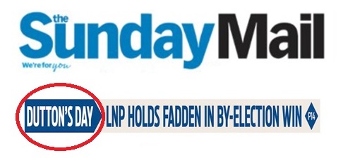 'Dutton's Day.' - Qld Sunday Mail🤦‍♂️

For the most part during #FaddenVotes, Spud kept a low-profile, and was rumoured to be hiding under a rock next to the Gold Coast Highway. In his home state no less.   

Dutton's a liability.  
#NewsCorpse