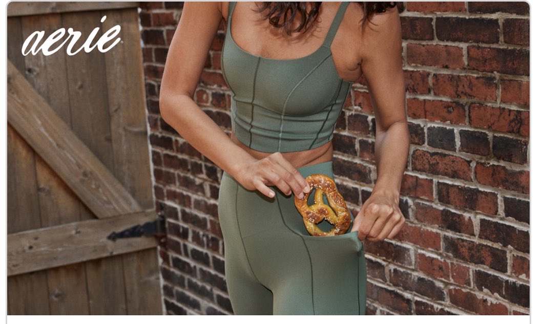 How did @Aerie know the one thing holding me back from buying these leggings is that I couldn’t tell if the pockets would be able to fit a soft pretzel?