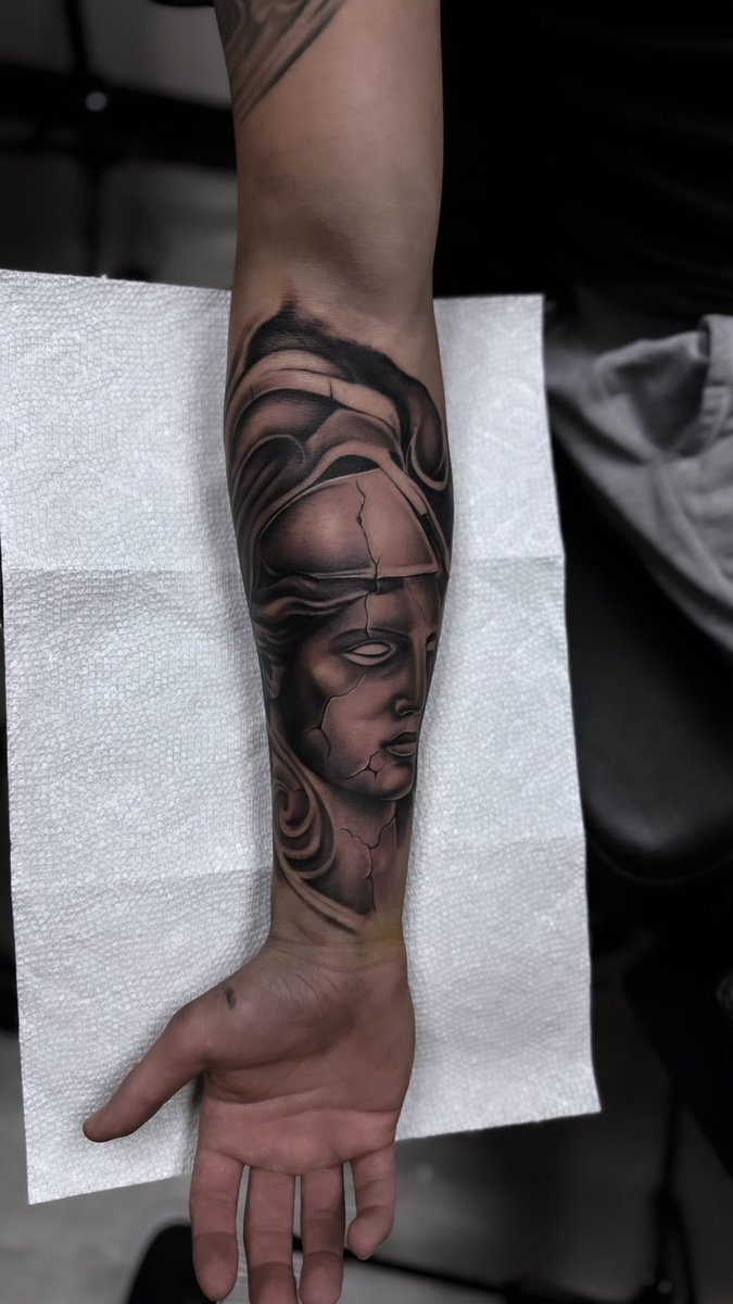 2 days back to back on this Greek Half Sleeve 🙏🏛️ For booking text 480-670-1037 
.
.
#tattooartist #arizonatattooartist