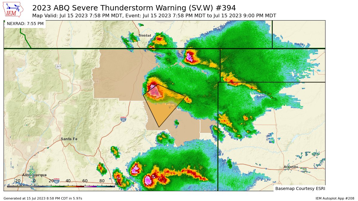 iembot_pds on Twitter "ABQ issues Severe Thunderstorm Warning [tornado